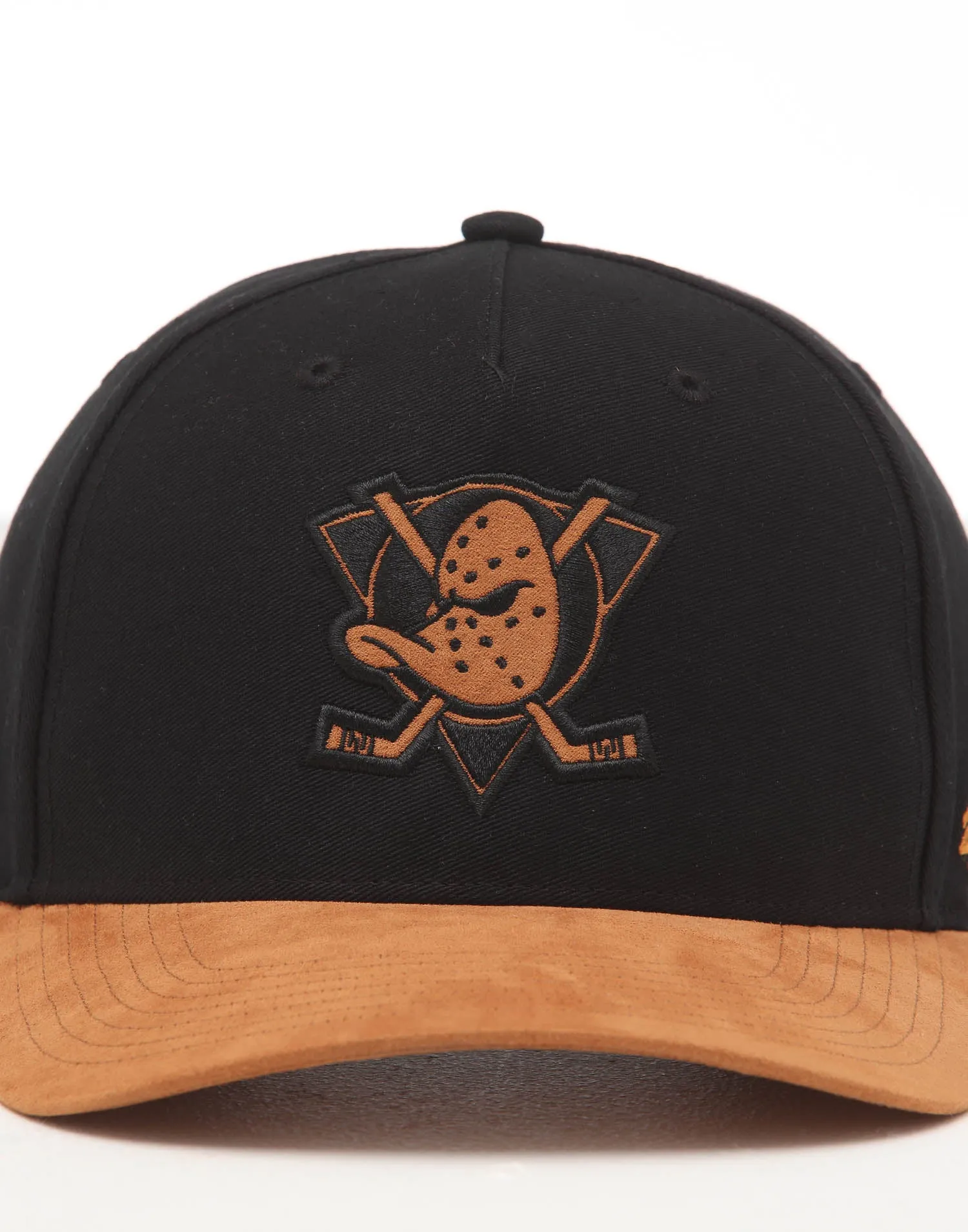 47 Brand Anaheim Ducks MVP DV Ultra Suede Snapback Black/Tan