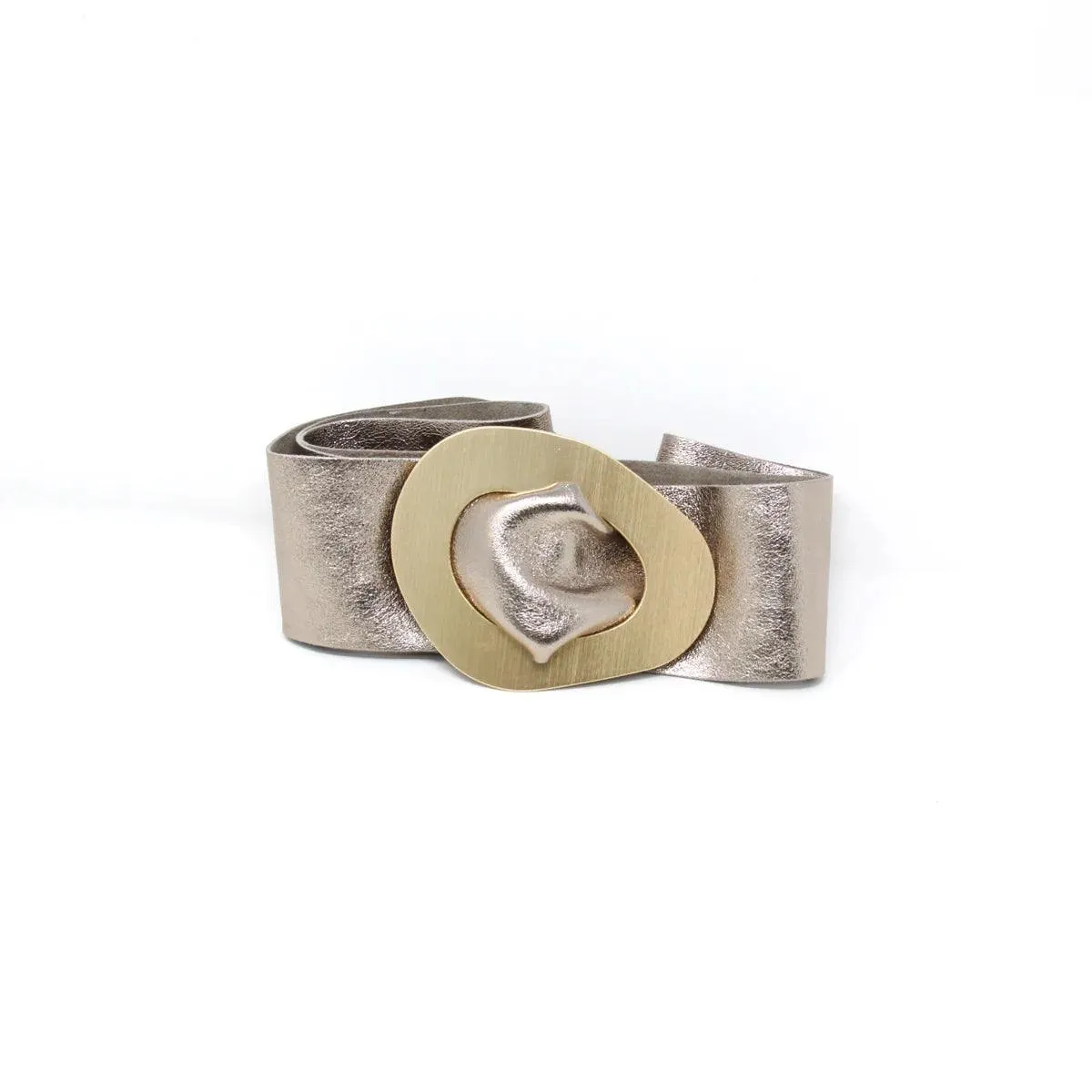 Abstract Gold Buckle Belt