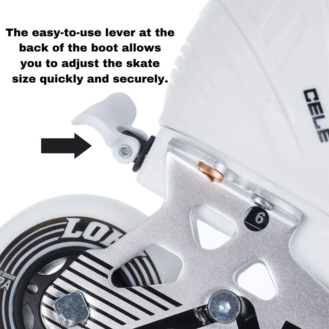 Alkali Cele Adjustable Junior Roller Hockey Skates