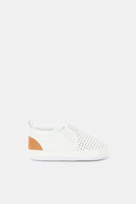 Babies White Slip On Shoes