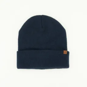 Basic Turn Up Beanie.Mock Suede Label.