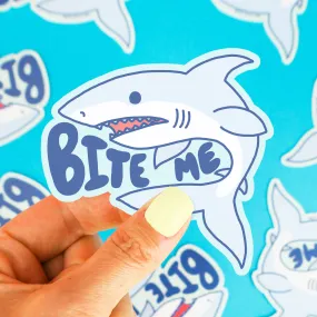 Bite Me Shark Die Cut Car Decal Vinyl Sticker