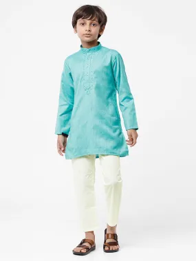 Boys Best Kurta Pyjama Set Blue