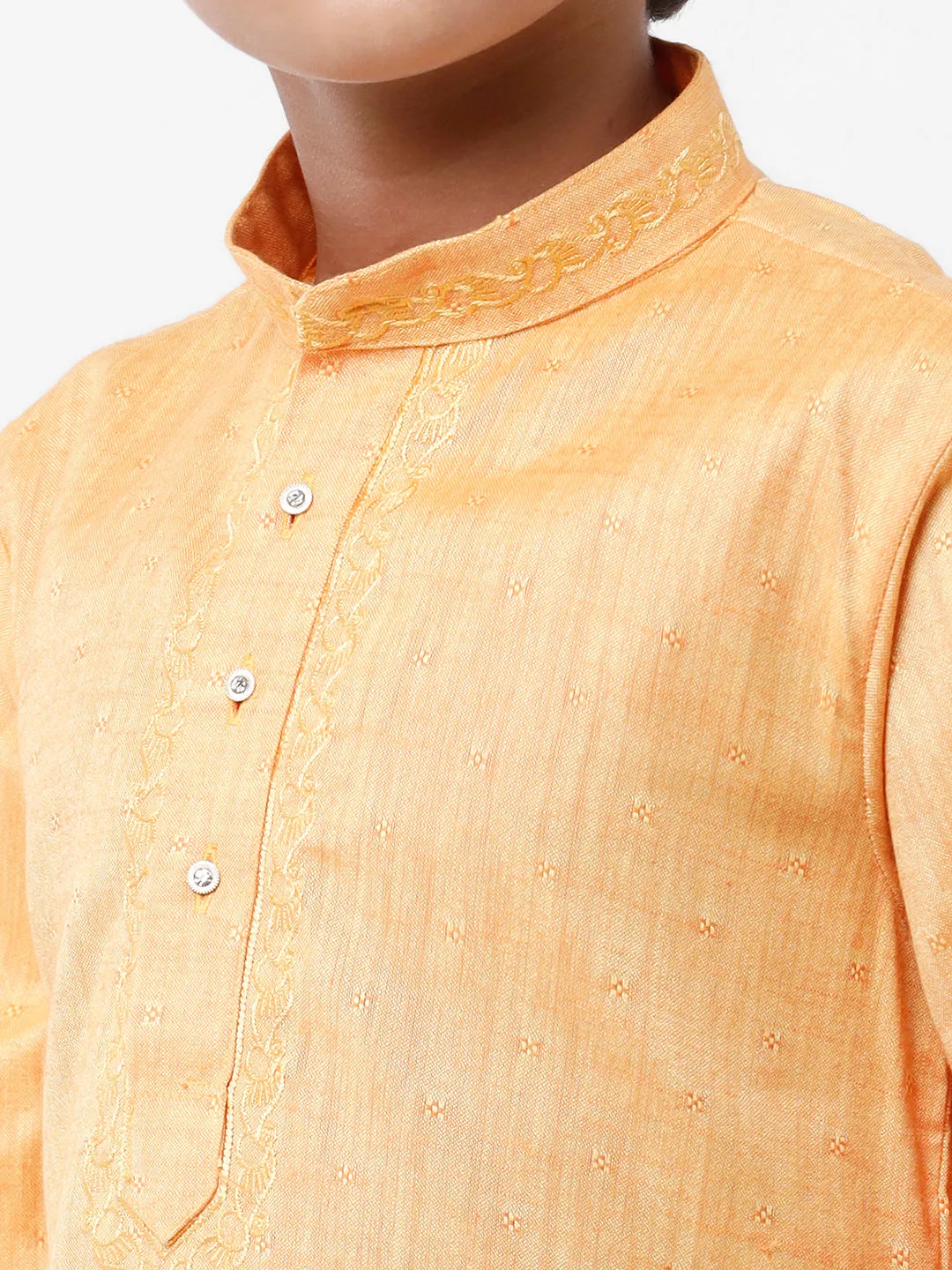 Boys Best Kurta Pyjama Set Orange