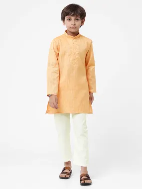 Boys Best Kurta Pyjama Set Orange