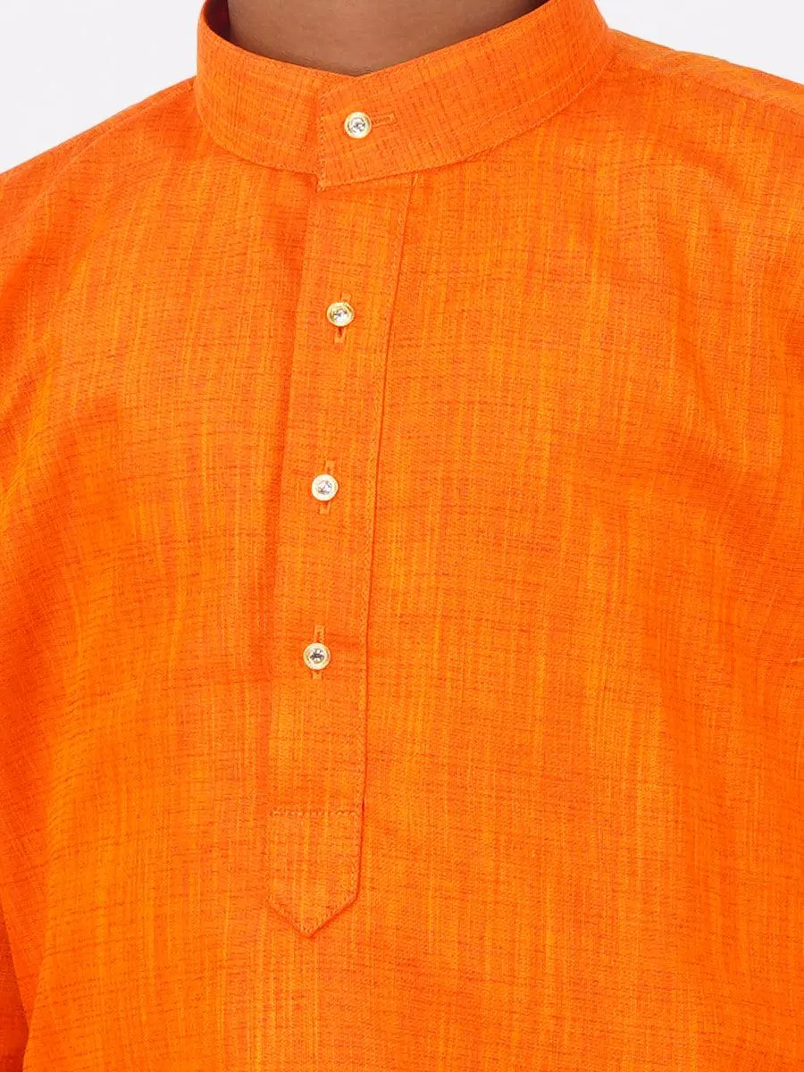 Boys Kurta Pyjama Set Orange