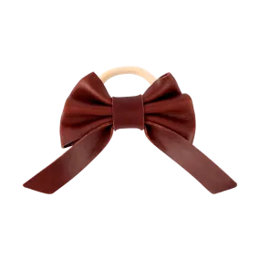 Cinty Hair Tie | Burgundy Classic Leather