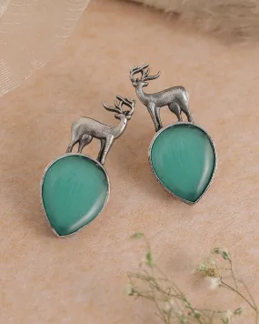 Deer Drop Stud Earrings - wxo