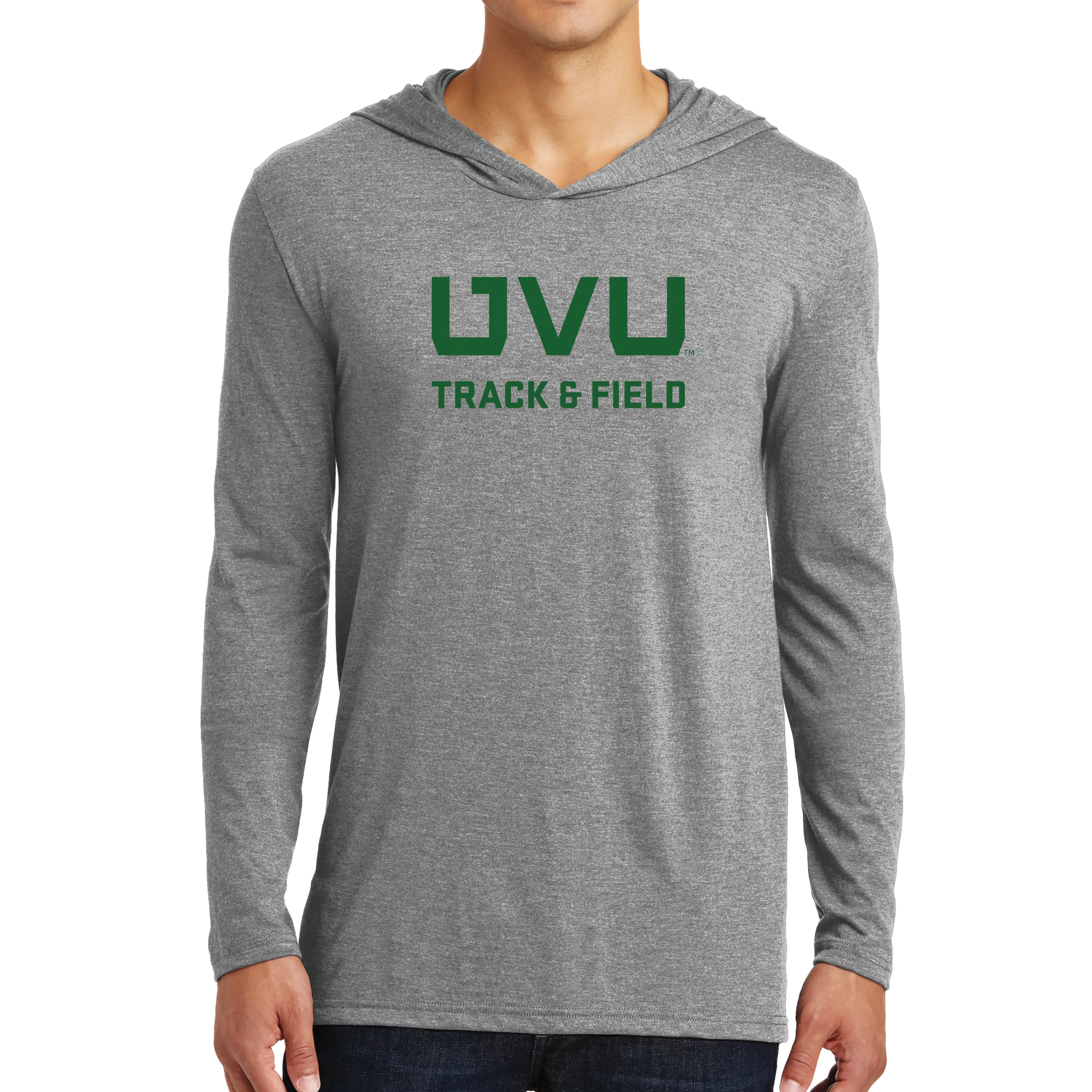 District Perfect Tri Long Sleeve Hoodie- UVU Track & Field