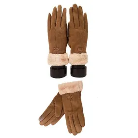 Faux Deerskin Texting Glove