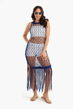 Fishnet Dress with Fringes