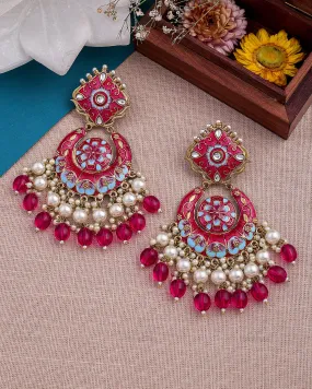 Ghazal Kundan Chandbali Earrings - RANG