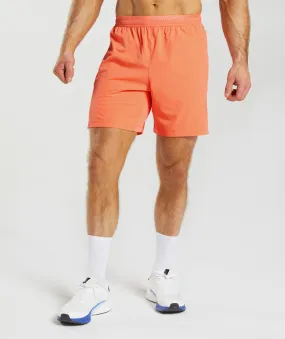 Gymshark Apex 7" Hybrid Shorts - Solstice Orange