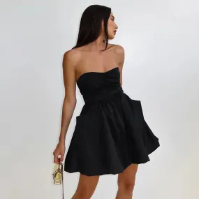 Izabel - Strapless mini dress with pockets