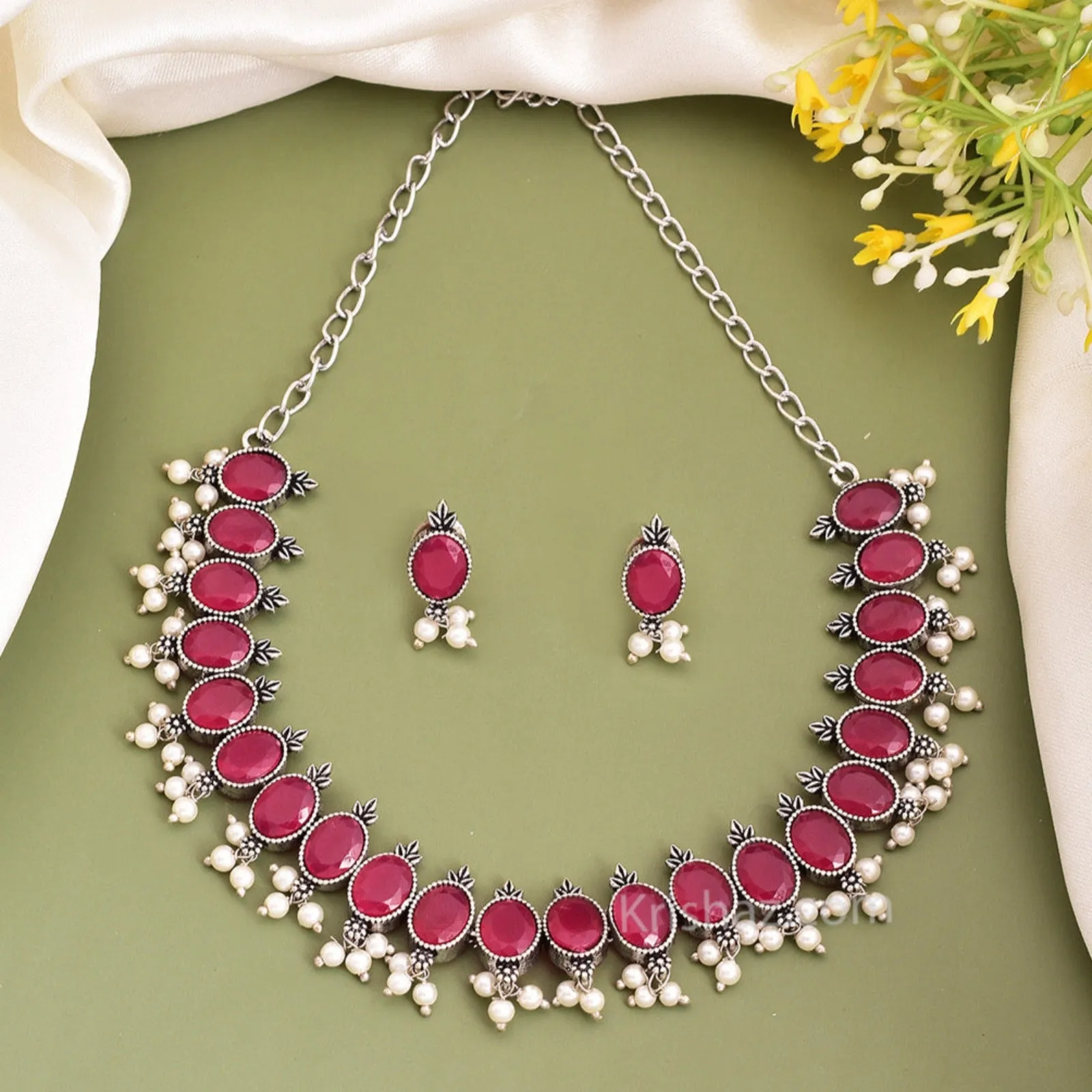 Jyotika Oxidized Necklace