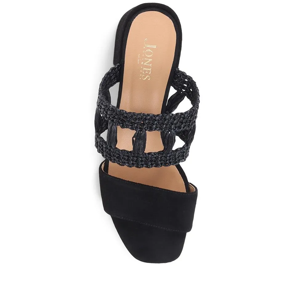 Kimora Raffia Heeled Mule Sandals - KIMORA / 323 636