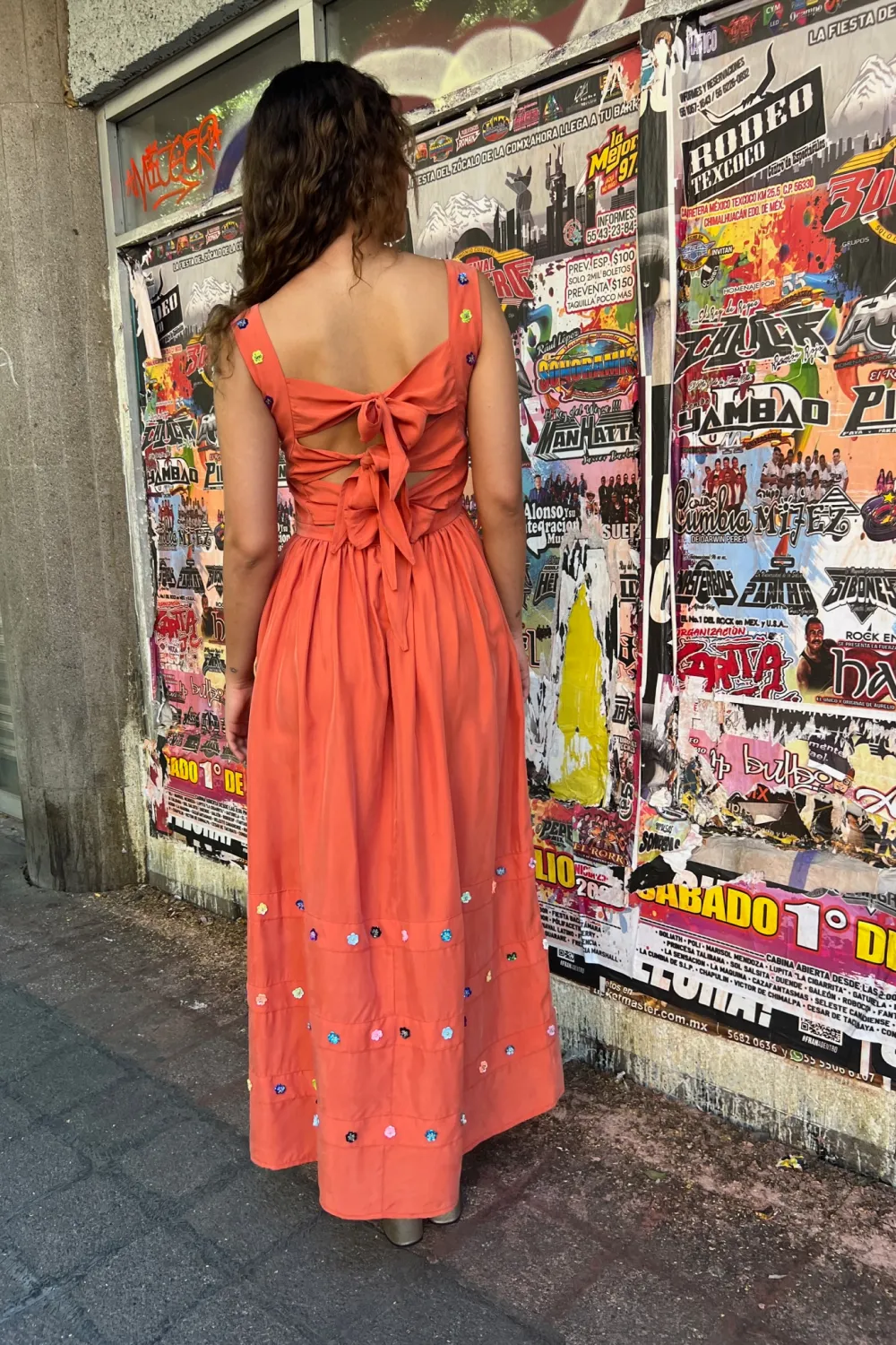 Papaya Bow Dress