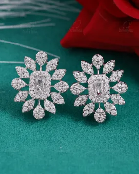 Sage Cz Stud Earrings