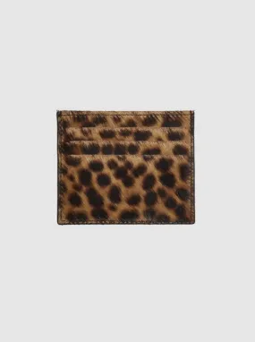 The Minis - Card holder in Leopard leather