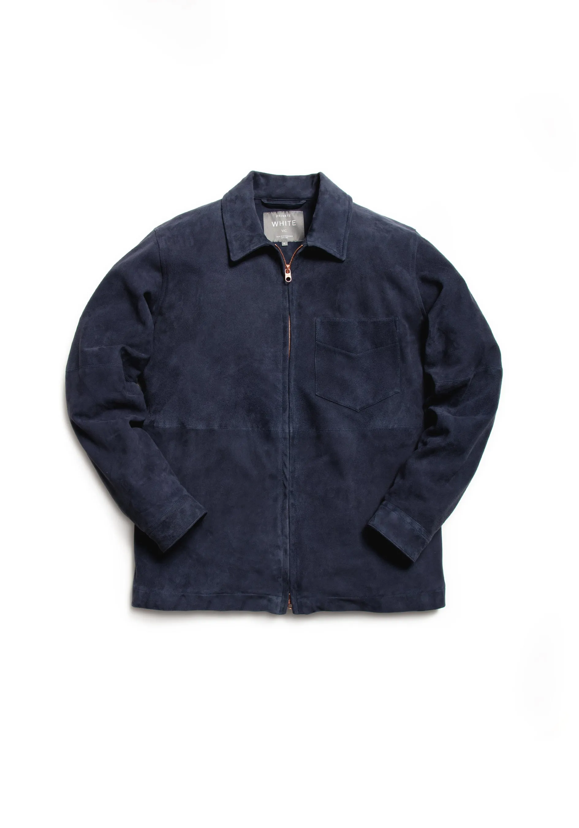 The Suede Panelled Overshirt