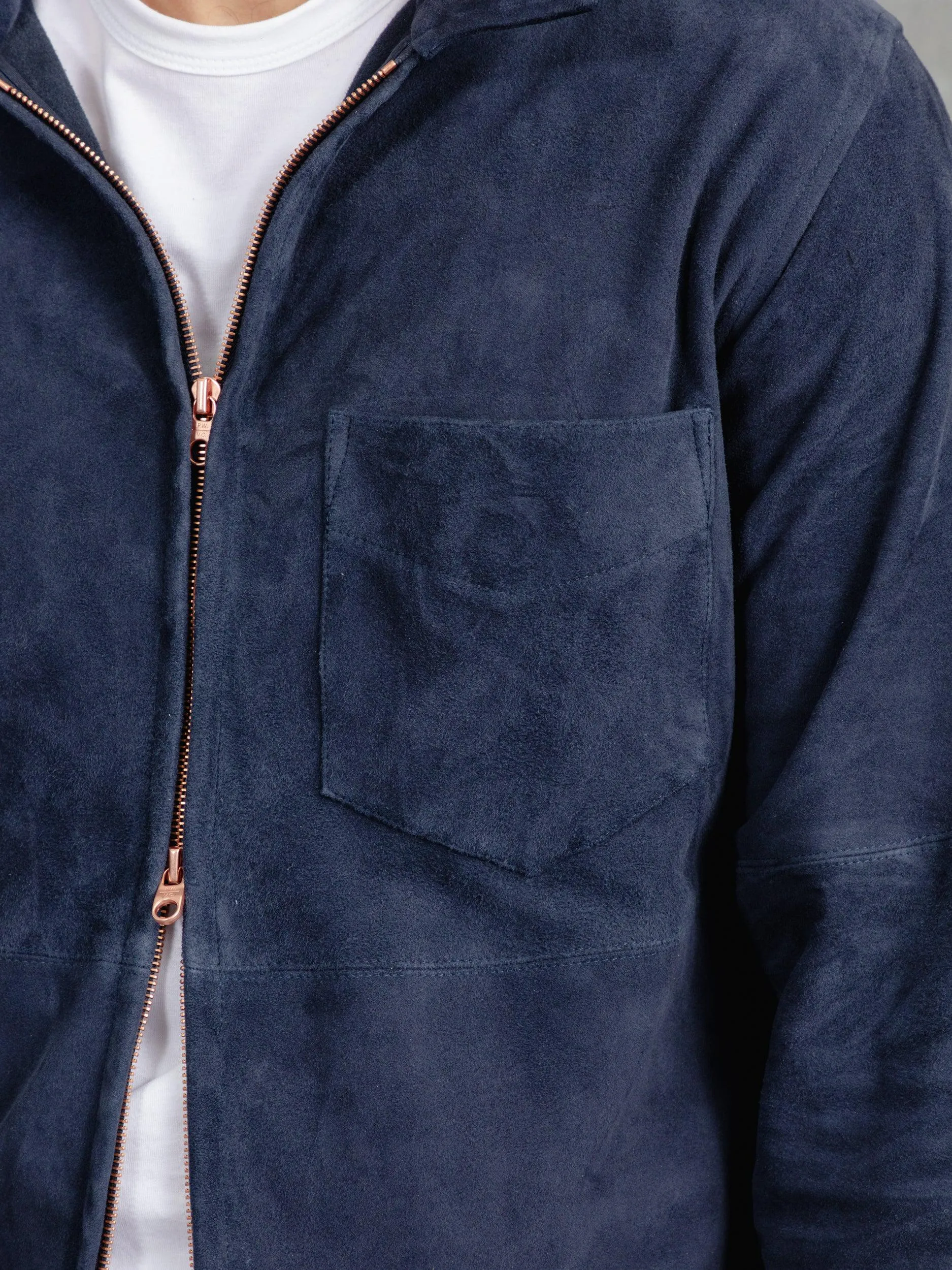 The Suede Panelled Overshirt