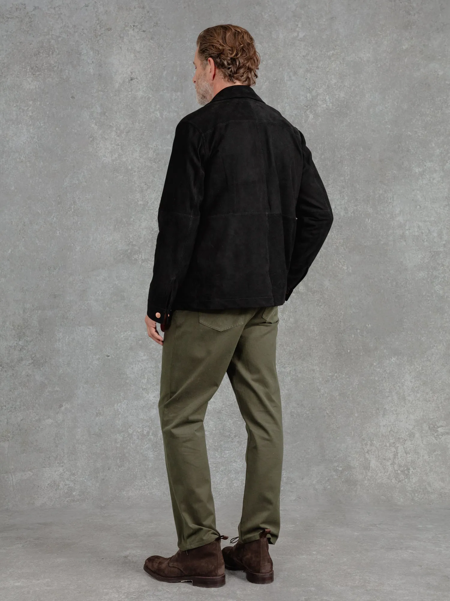 The Suede Panelled Overshirt