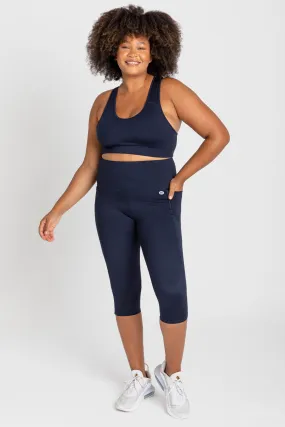 Training Pocket 3/4 Length Tight - Navy